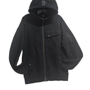 Lululemon Full Zip Hoodie Jacket Men Size L Black Fleece Line